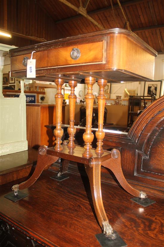 Regency style banded mahogany work table